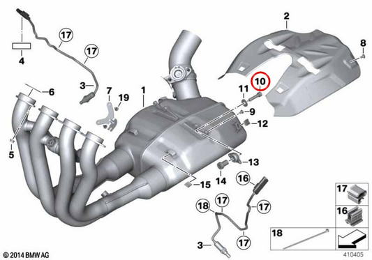 Parafuso ISA M8x35 A2-70 OEM 07129903768 para motos BMW F 700 GS, F 650 GS, F 800 GS, F 800 GS Adventure, K 1200 S, K 1300 S... e mais. Original BMW Motorrad