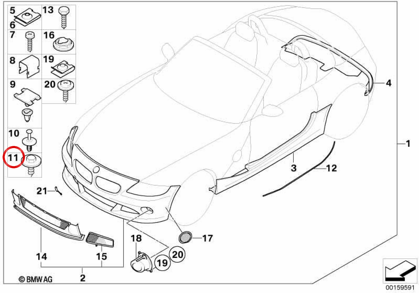 OEM Blechmutter 07129904150 für BMW E81, E87, F20, F30, E46, G20... und mehr. Original BMW.