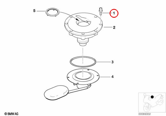 TORX M5X28 OEM screw 07129904329 for BMW Motorrad C 400 GT/X, F 800 S/ST, F 750/800 GS. Suitable for several pieces of the fuel tank. Original BMW Motorrad.