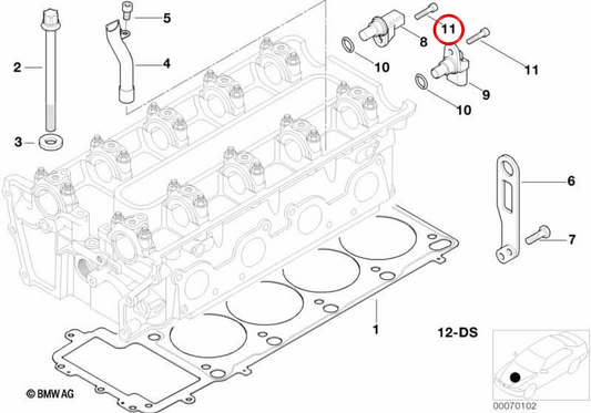 Tornillo ISA M6x25 OEM 07129904700 für BMW E39 M5, Z8 E52 und BMW Motorrad R1200GS, R1250GS, S1000RR, F800GT, K1200S... und mehr. Original BMW Motorrad