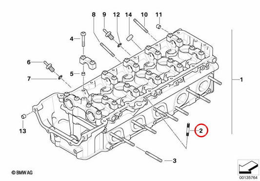 OEM asparagus 07129905212 for BMW E60, E61, E63, E64. Original BMW.