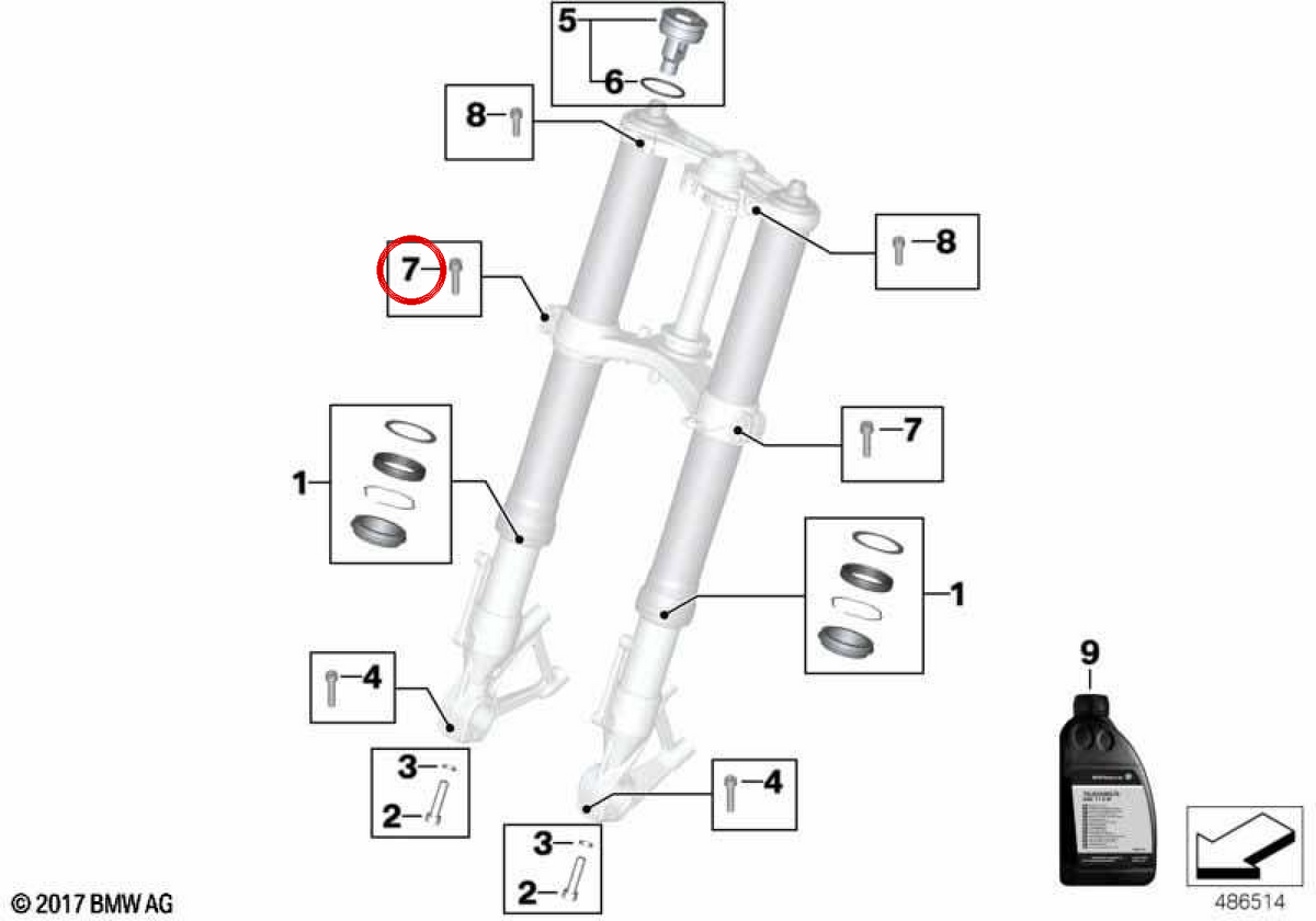 ISA OEM -Schraube 0712990555 für BMW E46, E70, E85, E86. Original BMW.