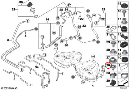 OEM -Thermoplastic Plastics Vis 07129906168 pour BMW E36, E60, E61, E65, E66, Z3. BMW d'origine.