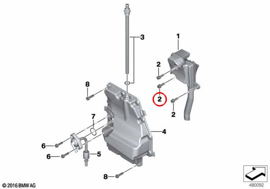 Vite ISA M6x20-U1-8.8 OEM 07129907026 per moto BMW K1600 GT, K1600 GTL, K1600 B, C600 Sport, C650 Sport, C650 GT... e altro. Originale BMW Motorrad