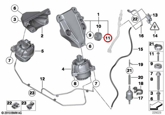 Tornillo ASA OEM 07129907145 para BMW F07, F10, F11, F06, F12, F13, F01, F02. Original BMW.