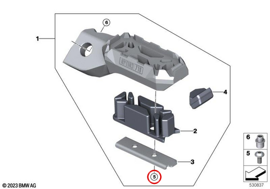 Tornillo OEM 07129907271 para BMW F45, F30, G20, G21, G81, G30, G31, G38, G11, G12, F48, F49, F39, G01, F15, G05, G07, F60. Original BMW.