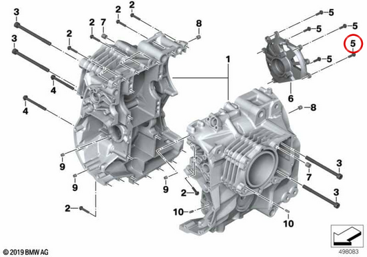 Zylinderschraube M6 x 20 mm OEM 07129907402 für BMW R 1300 GS, R 1250 GS, S 1000 RR, F 900 R, R nineT Motorräder und mehr. Original BMW Motorrad