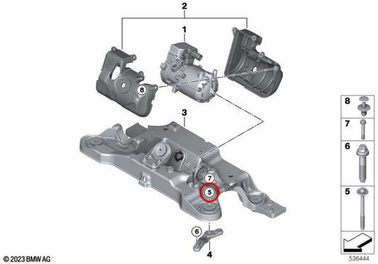 ASA ASA M8X95 OEM 07129909774 per BMW 5 G60, G61 e 7 G70 Serie. BMW originale.