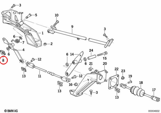 Clip de serrage OEM 07129934931 pour BMW E36, E34, E32. BMW d'origine.