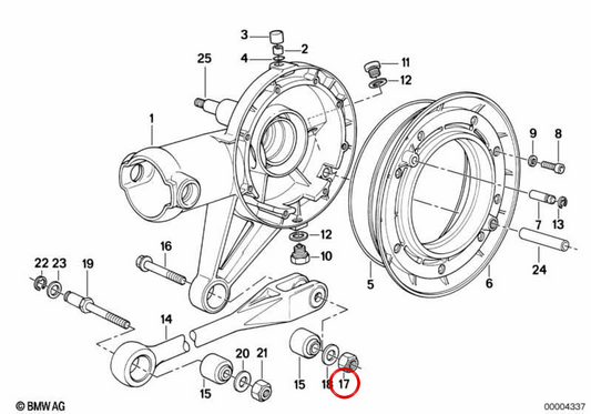 Porca sextavada autofrenante M10x1,25 OEM 07129964677 para motos BMW F 650 GS, F 650 GS Dakar, G 650 GS, G 650 GS Sertão, K 1200 GT, K 1200 RS, K 1200 LT... e mais. Original BMW Motorrad.