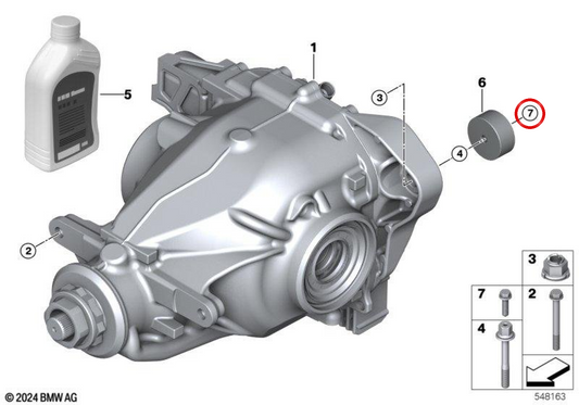 Parafuso sextavado OEM 07141543789 para BMW Série 3 G20, G21, Série 4 G22... e muito mais. BMW genuíno.
