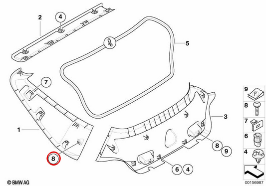 Parafuso de cabeça escareada OEM 07143428091 para BMW F25, F26, E70, E86 e MINI R60, R61. BMW e MINI originais.