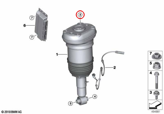 Kombinierte ASA OEM 0714688357 Schraube für BMW G05, G18, F95, G06, F96, G07. Original BMW.