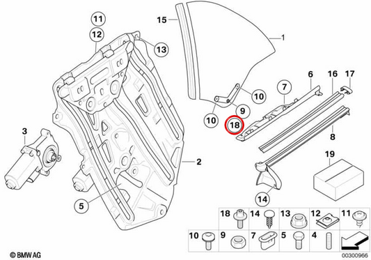Vis de réglage OEM 07146956595 pour BMW E46. BMW d'origine.