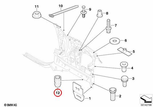 INSERT HELI-COIL INSERT OEM 07146958587 pour BMW E60, E61, E63, E64. BMW d'origine.