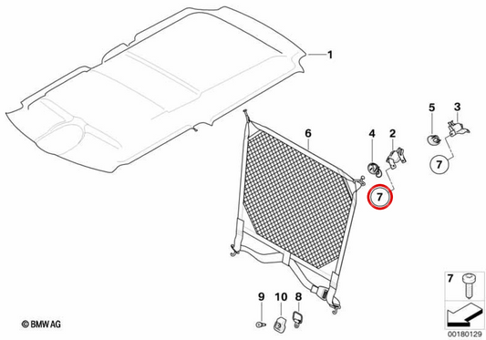 Vite autofilettante M6x14,5 ZNS3 OEM 07146967731 per MINI R50, R53, R56, R55 Clubman, R52 Cabrio, R57 Cabrio, F54 Clubman, F60 Countryman... e altri. Originale MINI.