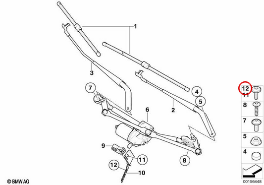 Tornillo de cabeza avellanada OEM 07146982780 para BMW E70, E71, E72, F15, F16, F85, F86. Original BMW.