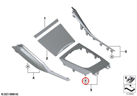 OEM -Befestigungsclip 07146995183 für BMW G42, G87, G20, G21, G28, G80, G81, G22, G23, G26, G82, G83, G60, G61, G68, G90, G70, G45, G09, U25. Original BMW.