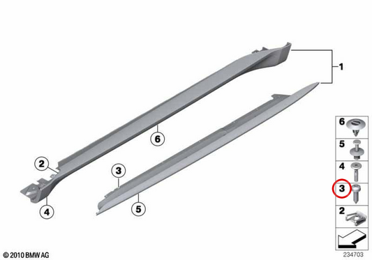 Vis à tôle à tête bombée ST4,8x16 OEM 07147137416 pour BMW Série 3 E36, Série 5 E34/E39/E60/E61, X5 E70, X6 E71 et MINI Countryman R60, Paceman R61. BMW et MINI d’origine