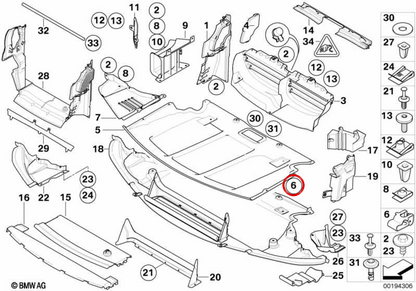 Clip de serrage OEM 07147144539 pour BMW E60, E61, E63, E64. BMW d'origine.