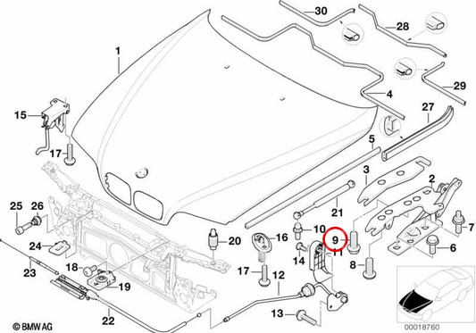 Sechskantschraube mit Unterlegscheibe OEM 07147172616 für MINI R50, R53, Cabrio R52, BMW E39, E65, Z4 E85... und mehr. Original BMW und MINI.