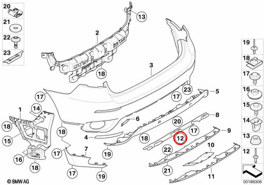 Rebite cego OEM 07147203779 para BMW E71, E72. BMW genuíno.