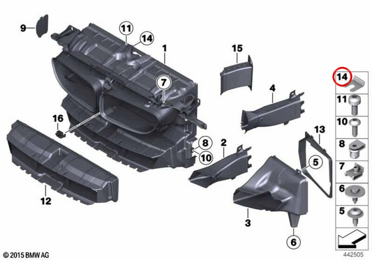 OEM Washer 07147236240 pour BMW F07, F06, F12, F13. BMW d'origine.