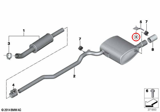 Vite esagonale M12x45 OEM 07147284229 per MINI F56, F55, F54 Clubman, F57 Cabrio, F66, F65, F67 e BMW Serie 6 F12… e altro. Originale BMW e MINI.