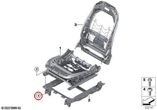 OEM -Befestigungsschraube 07147941263 für BMW G07. Original BMW.