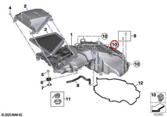 Clip di fissaggio argento OEM 07148542040 per BMW Motorrad R 1300 GS, R 1200 GS, R 1250 GS, F 750 GS, F 850 ​​​​GS, S 1000 XR, K 1600 GT... e altro ancora. BMW Motorrad originale.