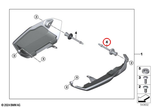 Tornillo de tapa OEM 07148829393 para motos BMW R1300GS, R1300RT. Original BMW Motorrad.