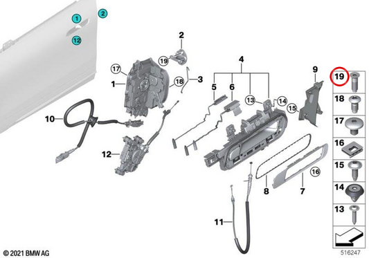 Tornillo avellanado OEM 07148862680 para BMW E46, E90, E91, E92, E93, F20, F21, F22, F23, F30, F31, F32, F33, F34, F36, G20, G21, G30, G31, X1 E84, X3 E83, X3 F25, X5 E53, X5 E70, X6 E71. Original BMW.