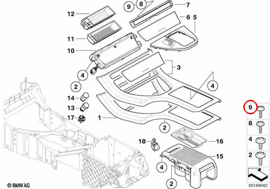 Vis de bride OEM 07149110286 pour BMW E60, E61, E63, E64, E53. BMW d'origine.