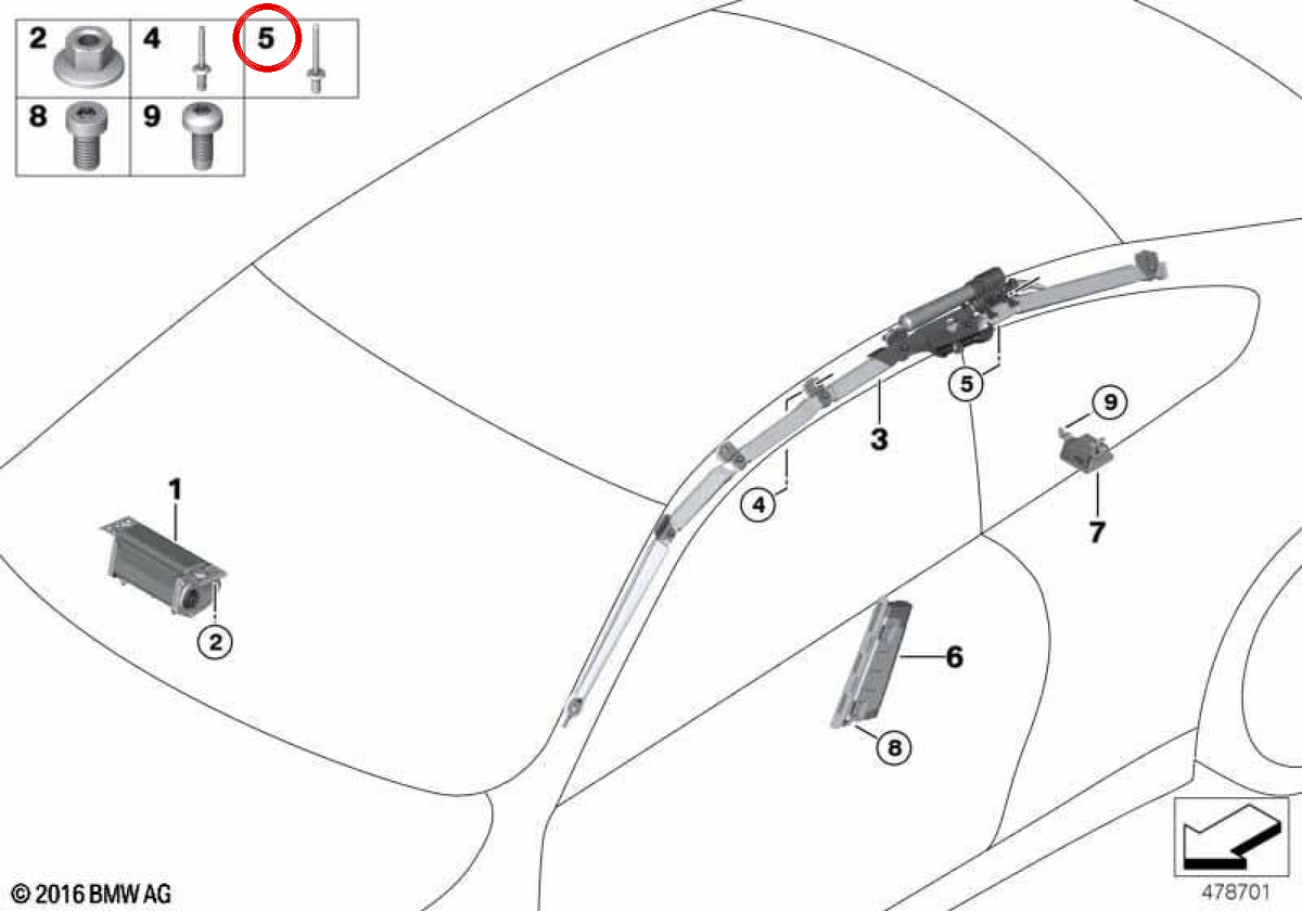 Blind Remache OEM 07149112930 per BMW E92, E93. BMW originale.