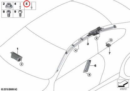 Blind Remache OEM 07149112930 per BMW E92, E93. BMW originale.