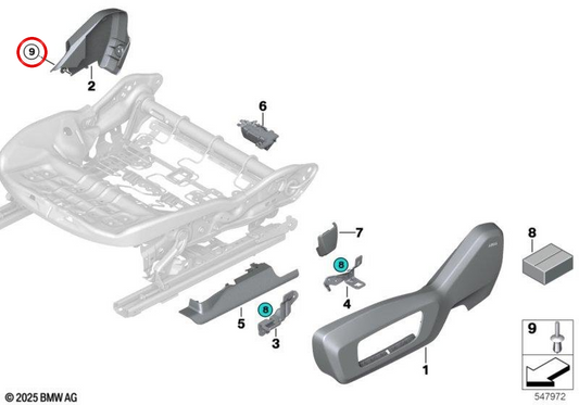 Rivet di espansione OEM 07149119952 per BMW F70, U11, F65, F66, U25. BMW originale.