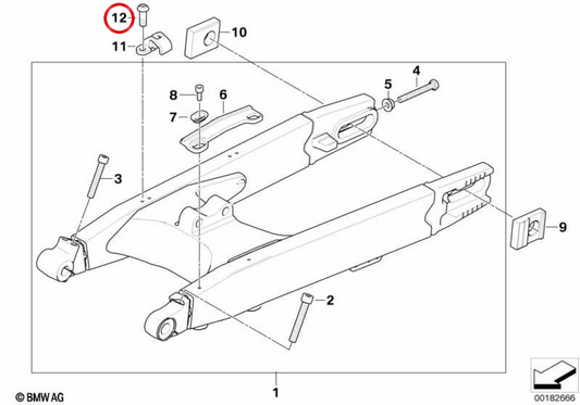 Vite ISA OEM 07149153103 per moto BMW G 450 X. Originale BMW Motorrad