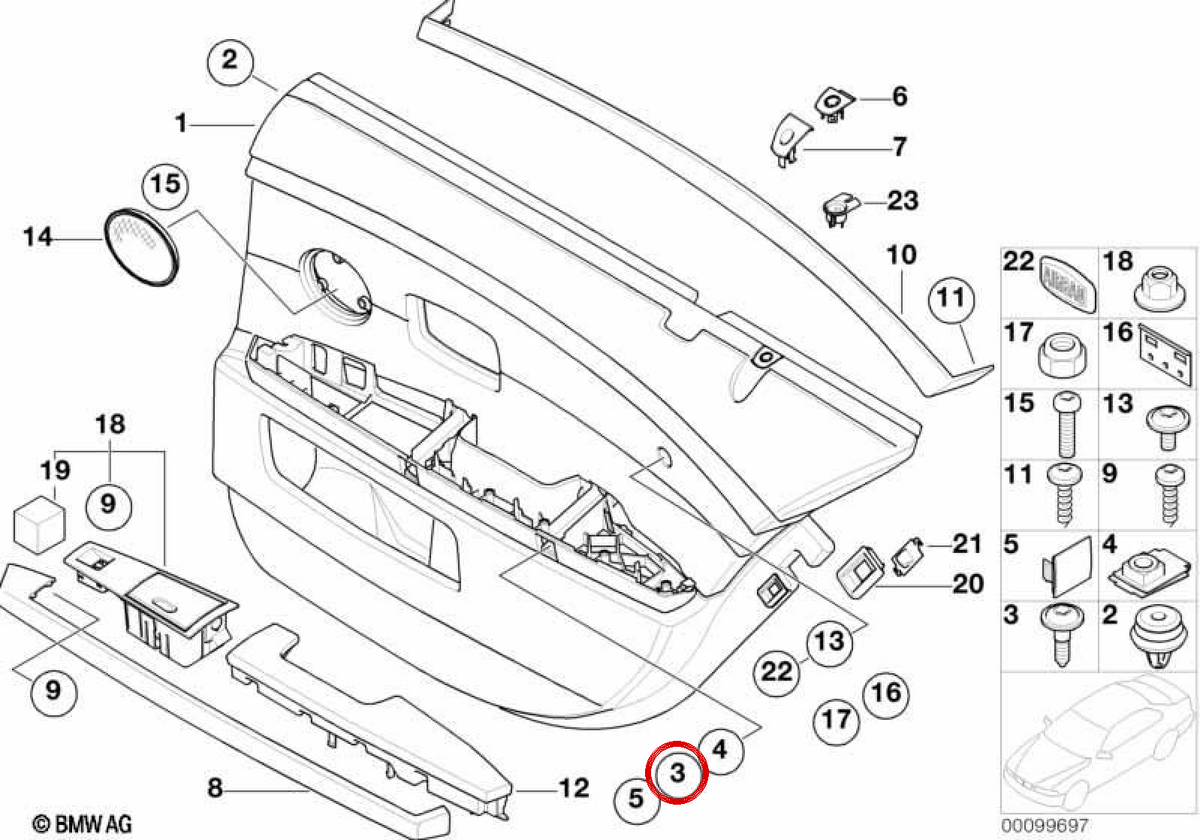 TORX OEM -Schraube 07149159885 für BMW E63, E64, E65, E66. Original BMW.