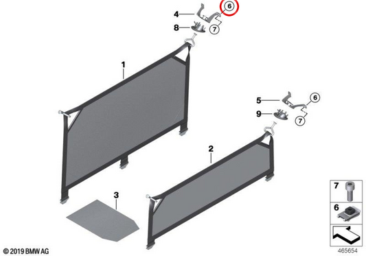 Porca de clipe C M6 OEM 07149350941 para MINI Clubman F54, Countryman F60, BMW 1' F40, X2 F39... e muito mais. BMW e MINI originais.