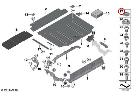 OEME OPEWORK 07149476839 per BMW X5 G05, X5 G05 LCI, X5 M F95 LCI. BMW originale.