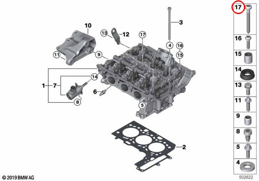 Parafuso de cabeça chata OEM 07149844207 para BMW F20, F21, F40, F52, F70, F22, F23, F44, F45, F46, G42, U06, G87, F30, F31, F34, F35, G20, G21, G28, G80, G81, F32, F33, F36, G22, G23, G26, G82, G83, G30, G31, G38, G60, G61, G68, G32, G11, G12, G70,