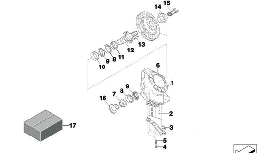 Left swing arm for BMW (OEM 31122485825). Original BMW
