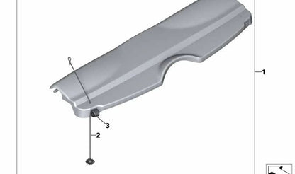 Bandeja organizadora interior OEM 51467302421 para MINI F56 (Cooper, Cooper X, Cooper XR) modelos del 2013 al 2024. Original MINI.