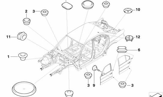 Tampa de fechamento para BMW 5 E39 Series (OEM 13531712239). BMW original