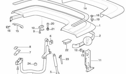 Tope de puerta derecha OEM 51258171800 para BMW E36 (Todos los modelos compatibles: Berlina, Coupé, Touring, Compact, Cabrio). Original BMW.
