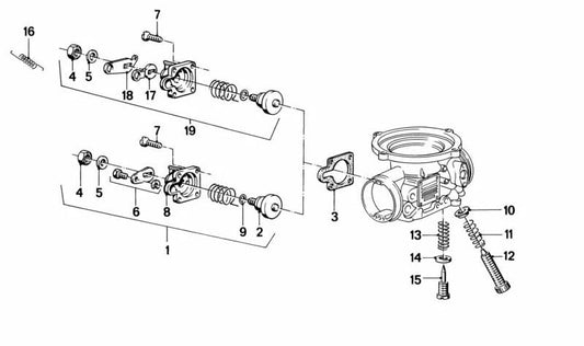 Arandela OEM 13111255535 para BMW Motorrad R246, R247 (modelos R75/5, R100, R100/7, R100 RT, R100 ST, R100 T). Original BMW.
