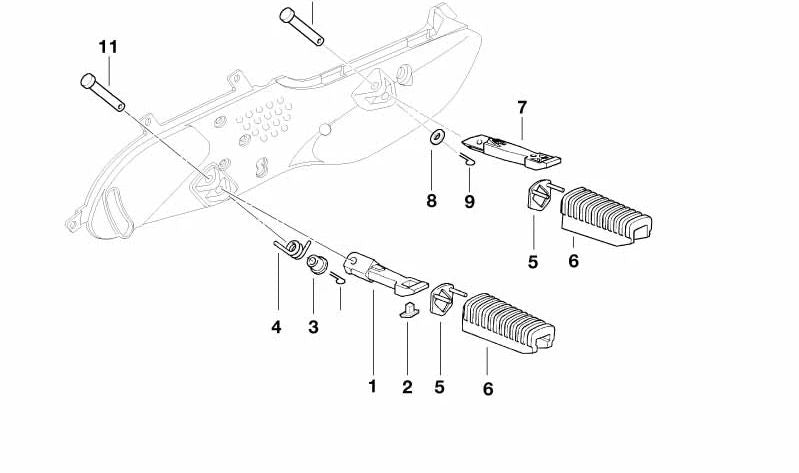 Muelle de torsión derecho OEM 46712310860 para BMW Motorrad K 1600 GT, R 1200 RT, R 1100 RS... y más. Original BMW Motorrad.