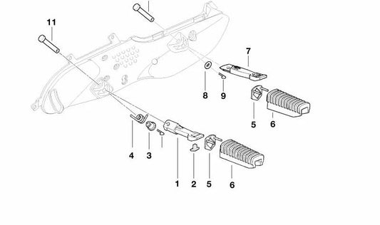 Perno OEM 46711451220 para motos BMW R850R, R1100R, R1100RT, R1150RT, K1, K100... y más. Original BMW Motorrad.