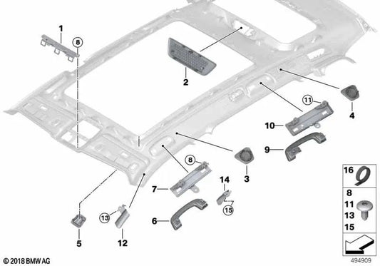 Basic Mirror Cover for BMW X5 F95, G05, X7 G07 (OEM 51447473339). Original BMW