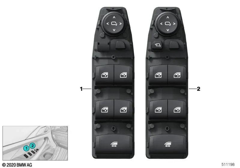 Unità di controllo del centro di commutazione della porta per BMW G23, G83 (OEM 61316847551). BMW originale